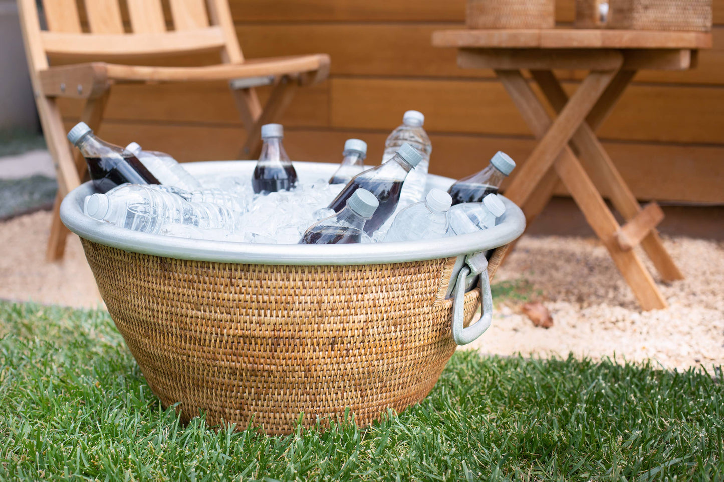 Rattan Aluminum Ice Tub