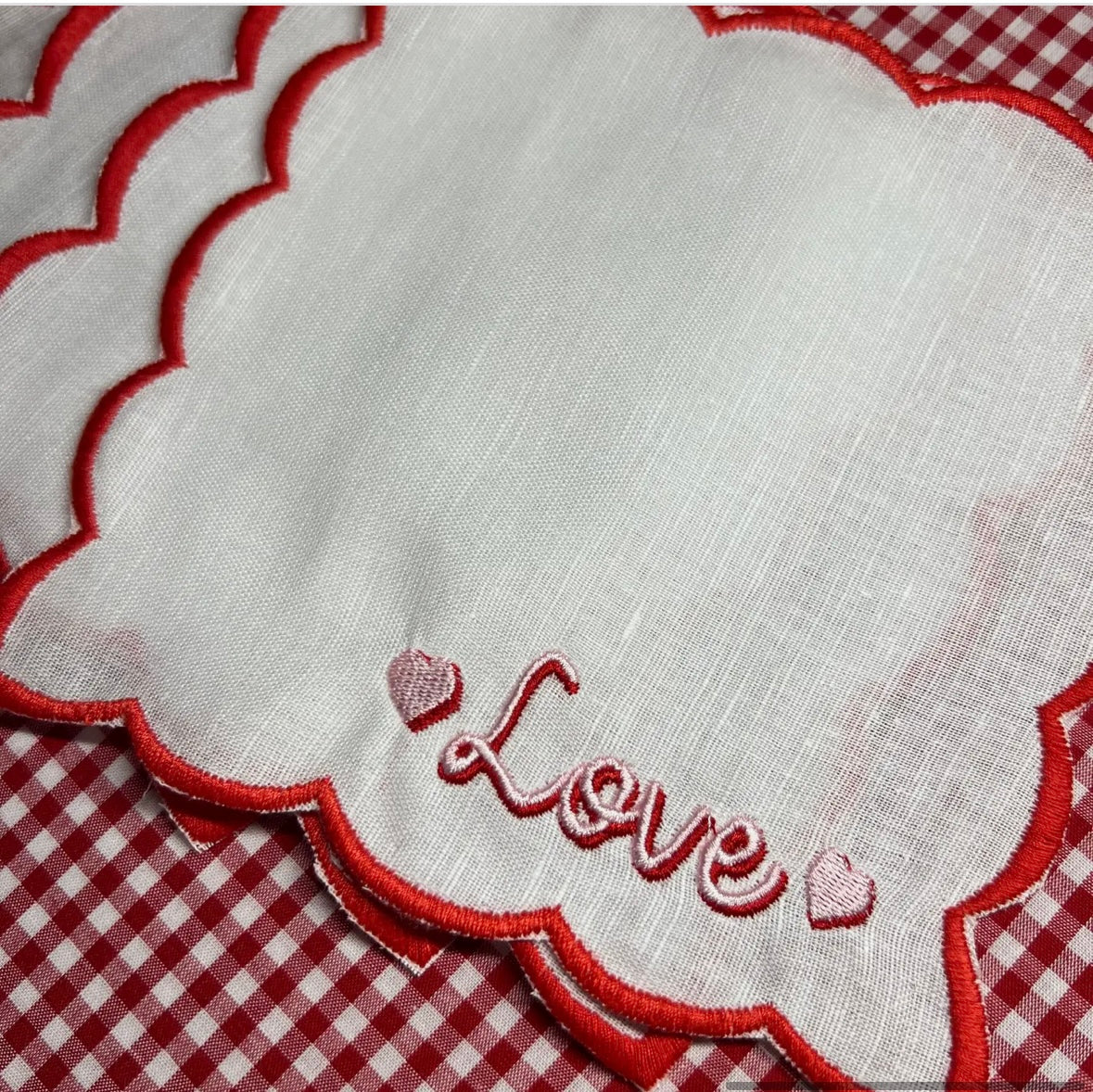 LOVE Scallop Cocktail Napkin