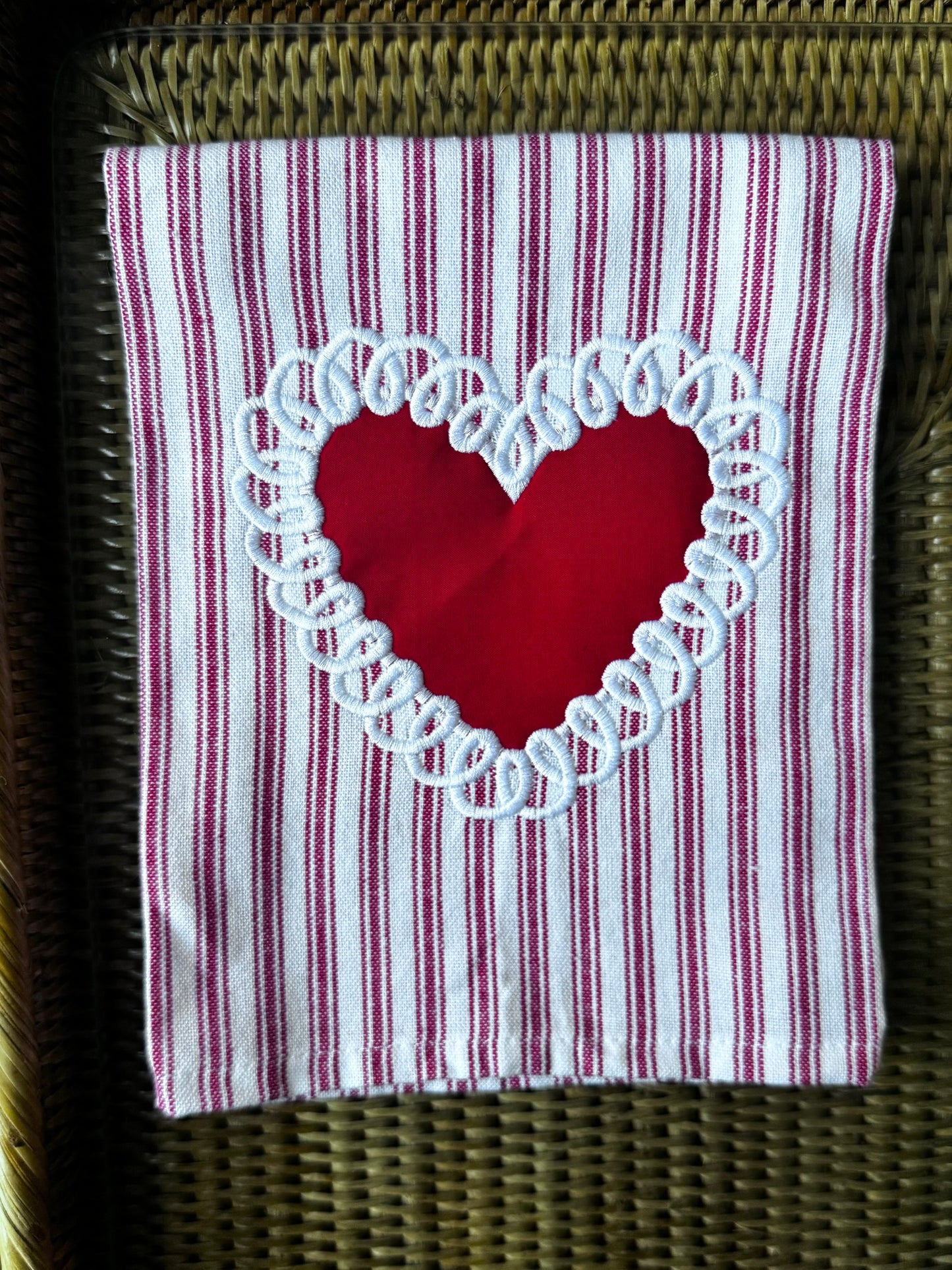 Heart Appliqué Towel