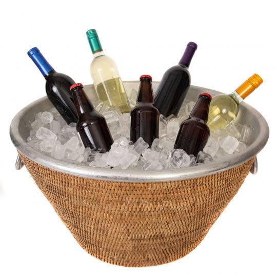 Rattan Aluminum Ice Tub