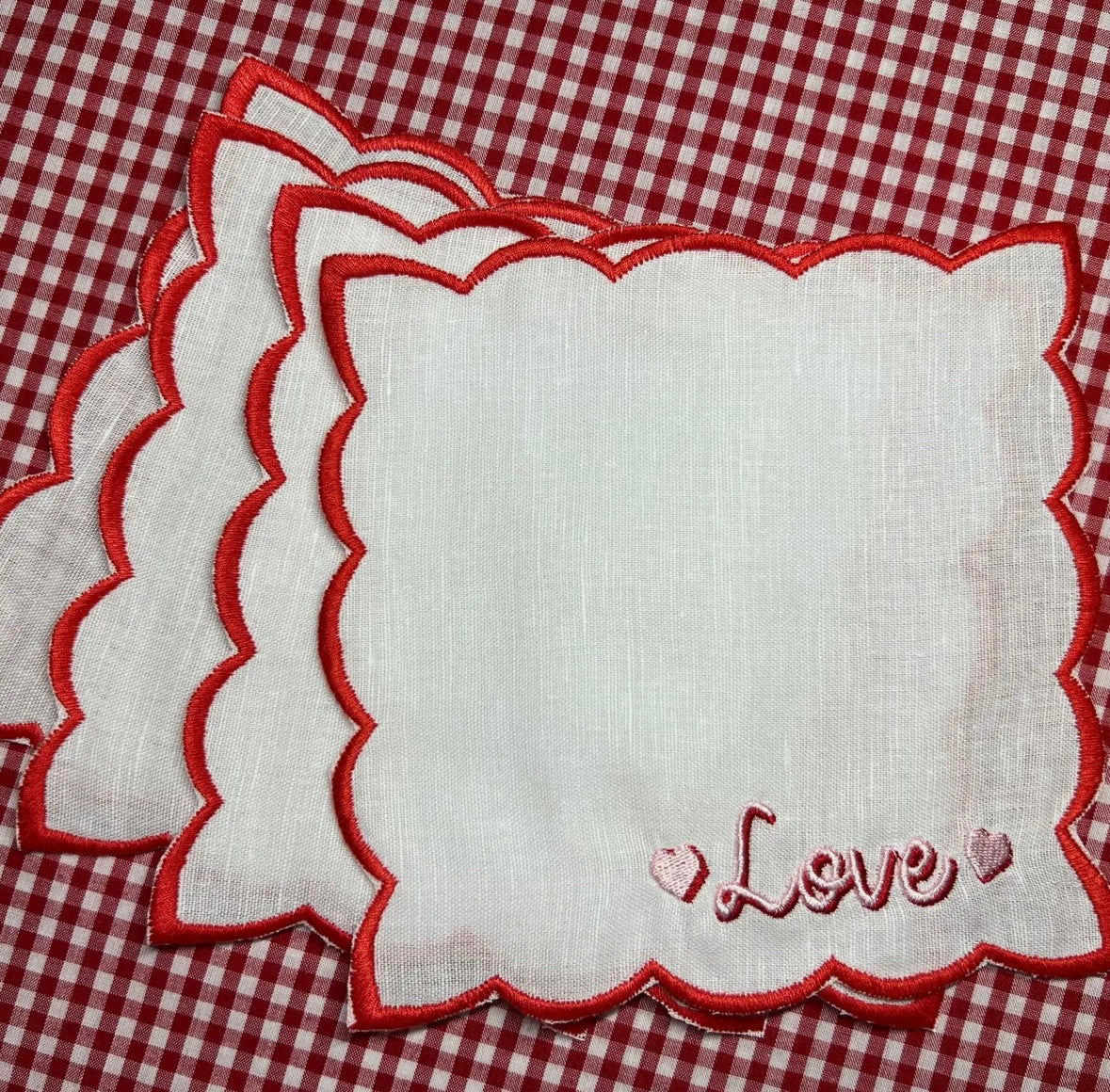 LOVE Scallop Cocktail Napkin