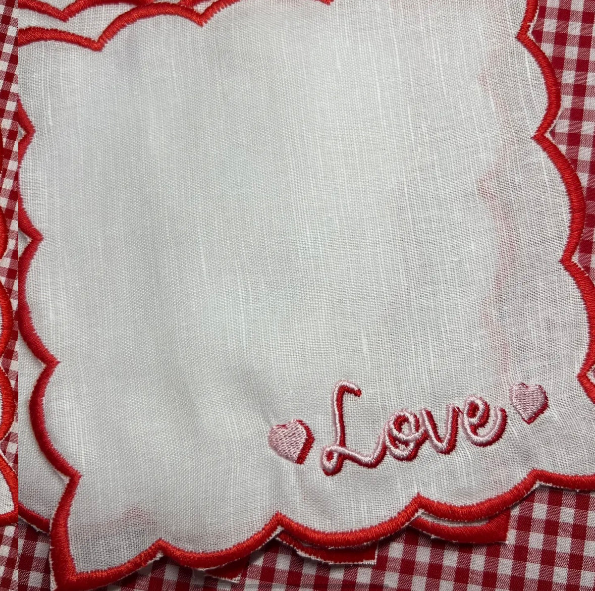 LOVE Scallop Cocktail Napkin