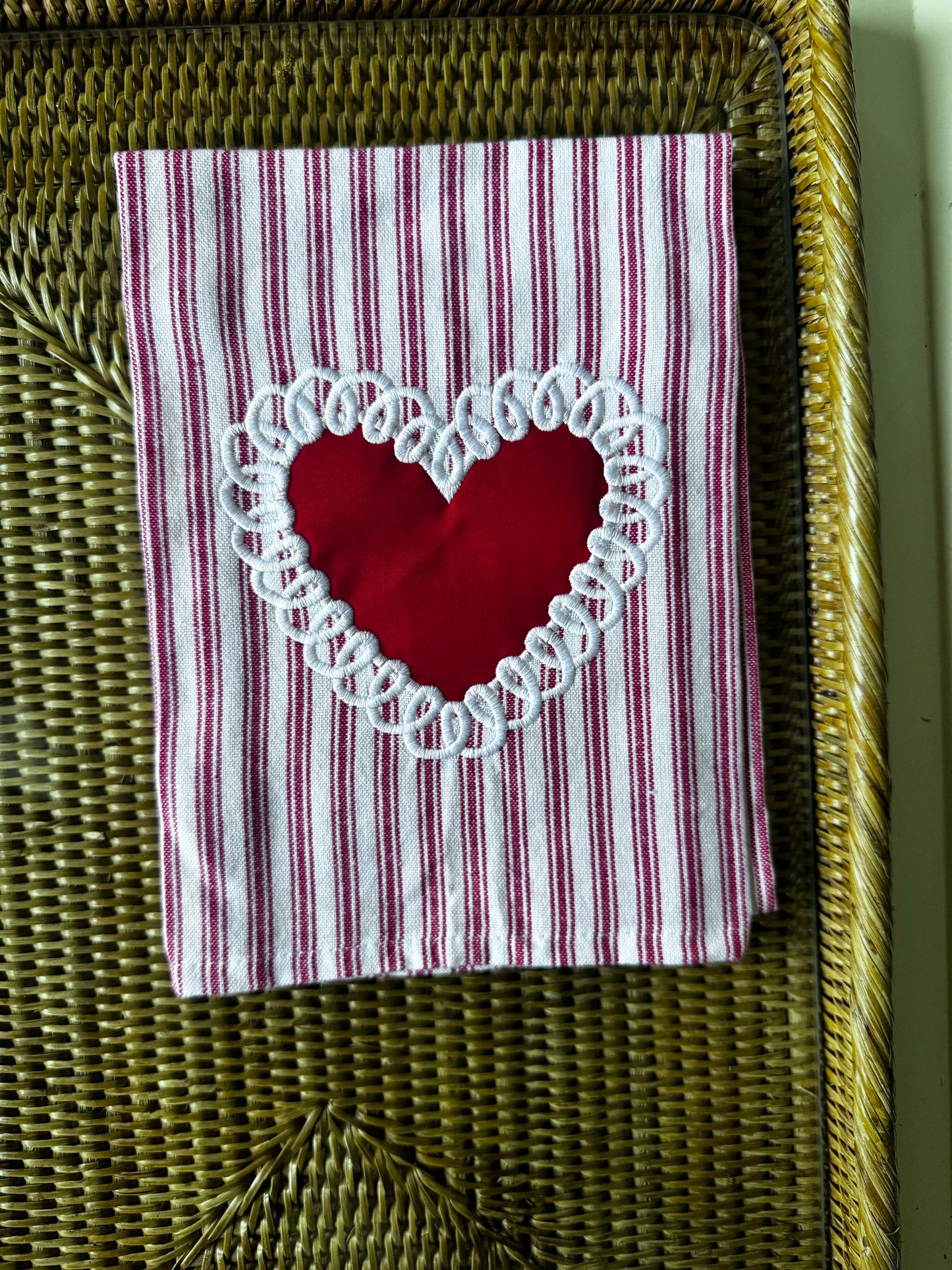 Heart Appliqué Towel