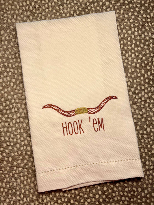 Hook 'Em Longhorn Huck Towel